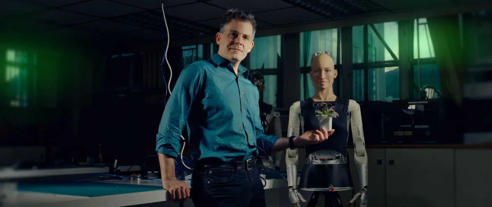 David Hanson with Sophia at Hanson Robotics The Missing Head