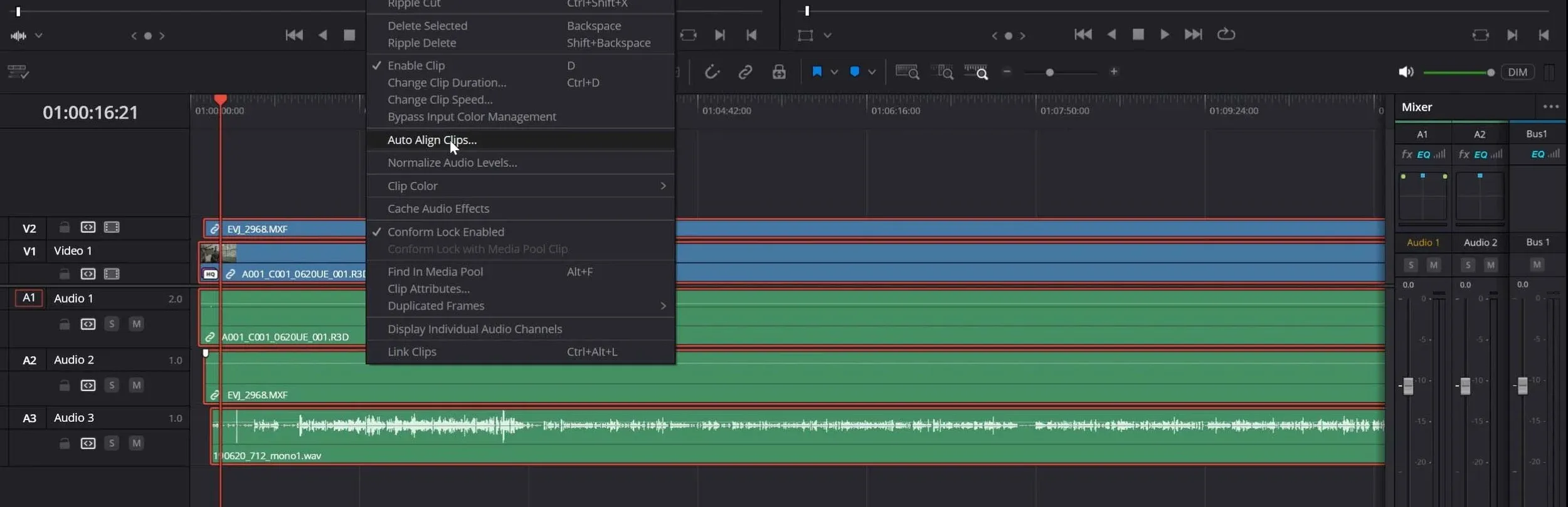 Auto Aligh Clips function