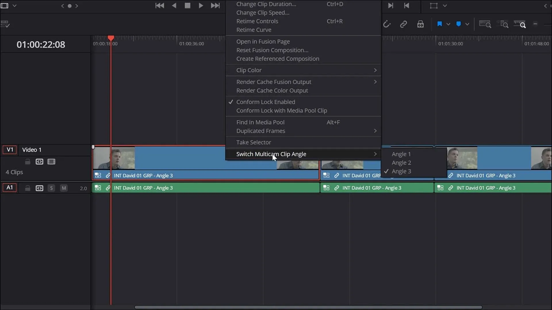 Switching Video Angle